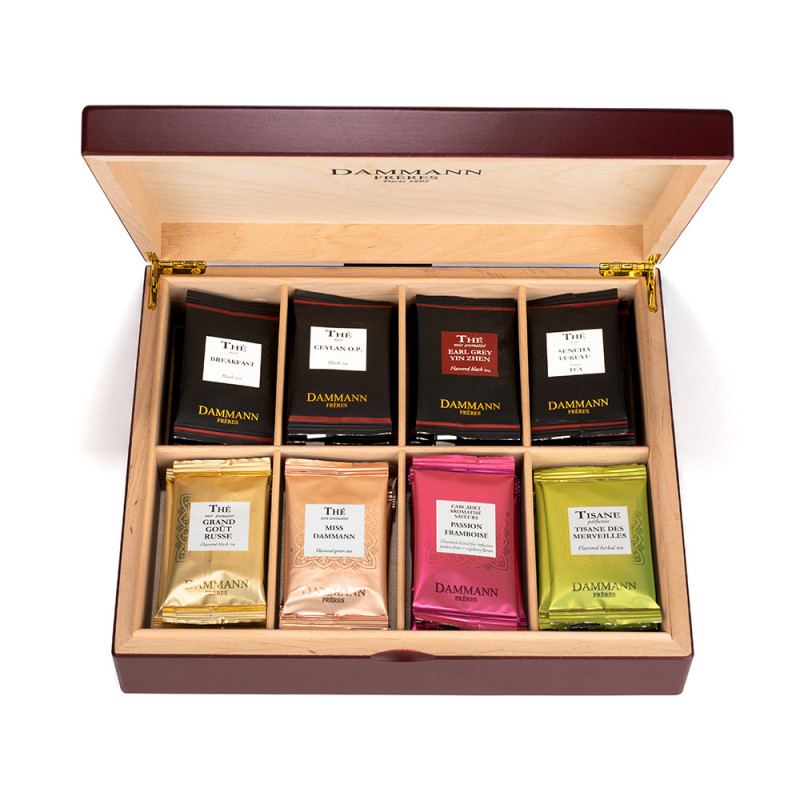 Coffret de thés Imagine : 20 sachets cristal de thés verts aromatisés - Dammann  Frères
